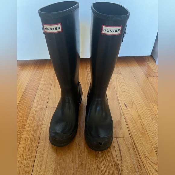 Hunter Children’s Girl Tall Gloss Rain Boots Kids Size 5 - Picture 1 of 11